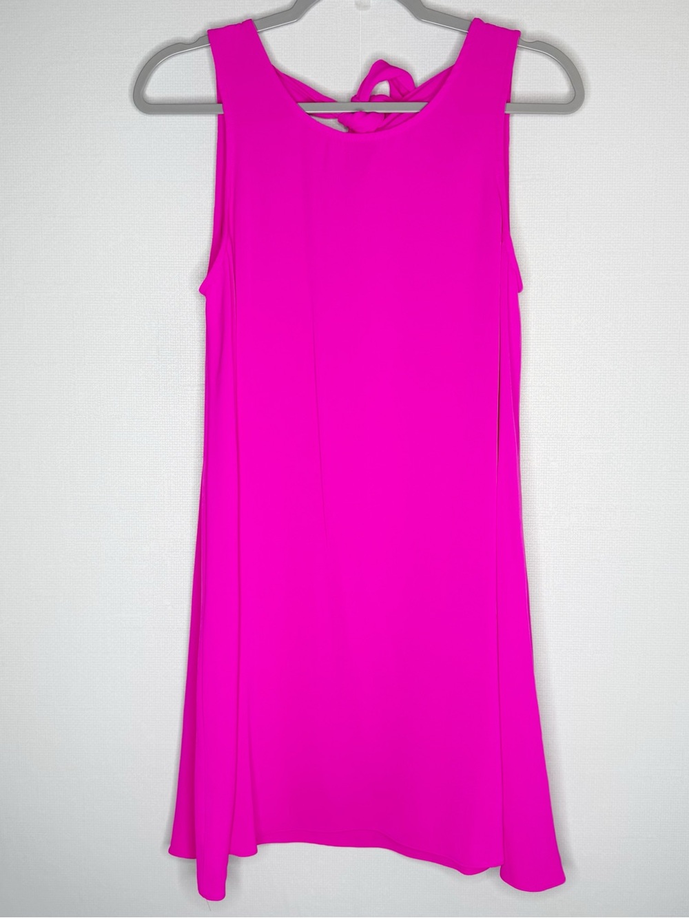 A New York Sleeveless Hot Pink Mini Dress with Back Tie Detail Small
